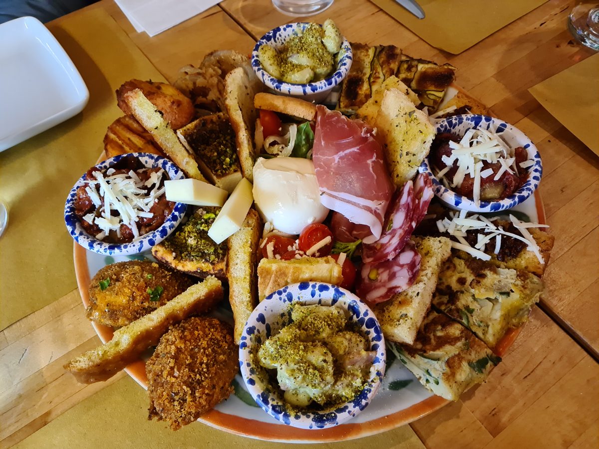 A Sicilian antipasto table